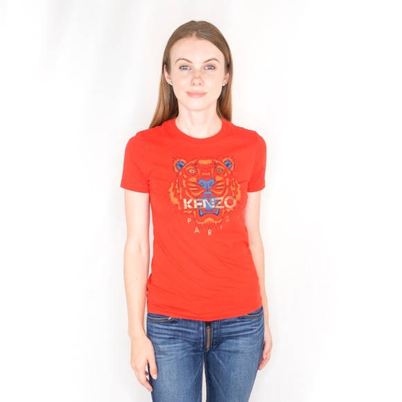 Kenzo Tops - KENZO PARIS Lion Logo Tee S Short Sleeve 1053